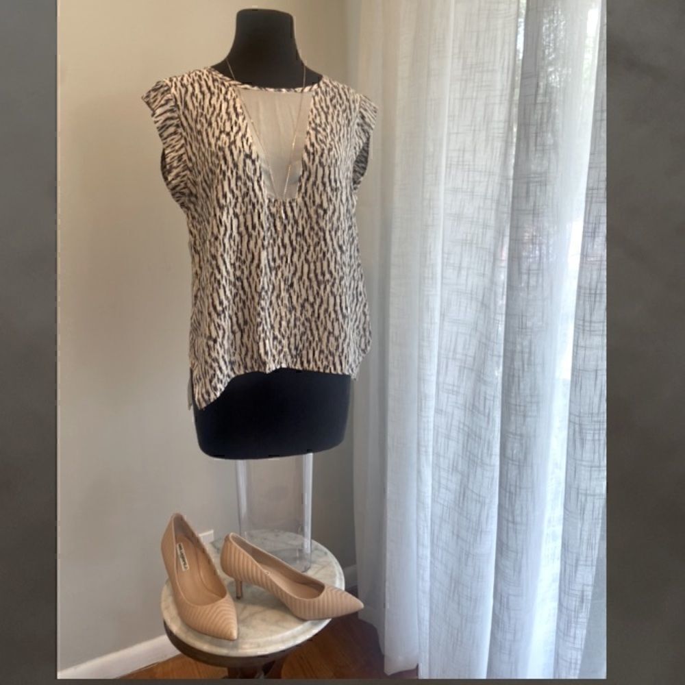 Rebecca Taylor Mirage Cap Sleeve Silk Shell - Picture 9 of 16
